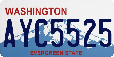 WA license plate AYC5525