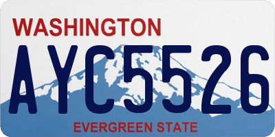 WA license plate AYC5526