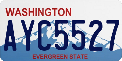 WA license plate AYC5527
