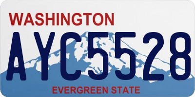 WA license plate AYC5528