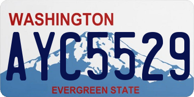 WA license plate AYC5529