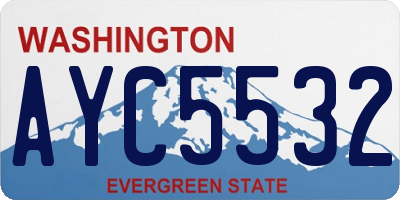 WA license plate AYC5532