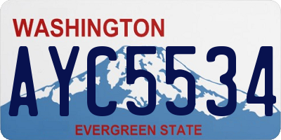 WA license plate AYC5534