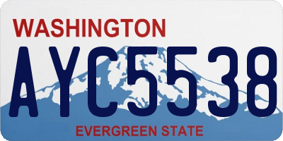 WA license plate AYC5538