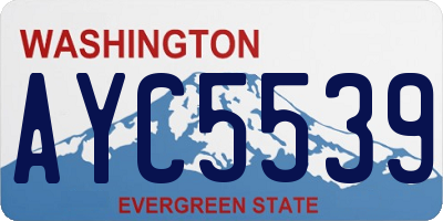 WA license plate AYC5539
