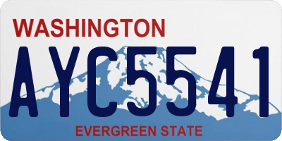 WA license plate AYC5541