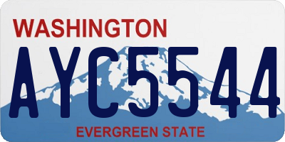 WA license plate AYC5544