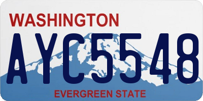 WA license plate AYC5548