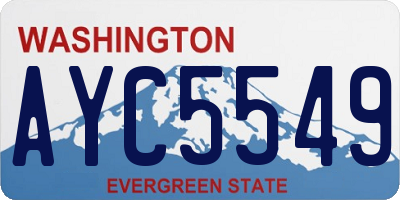WA license plate AYC5549
