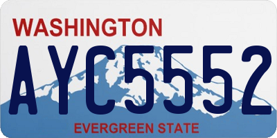 WA license plate AYC5552