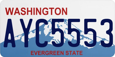 WA license plate AYC5553