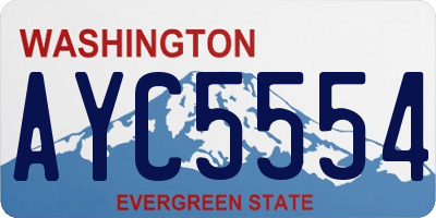 WA license plate AYC5554