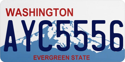 WA license plate AYC5556