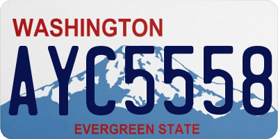 WA license plate AYC5558