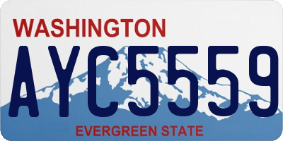 WA license plate AYC5559