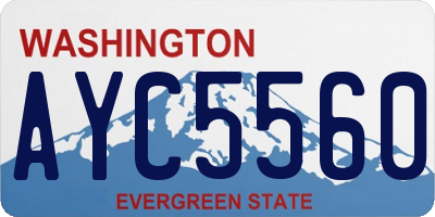 WA license plate AYC5560