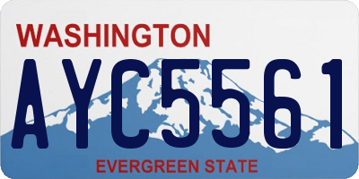 WA license plate AYC5561