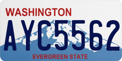 WA license plate AYC5562