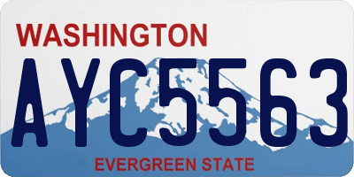 WA license plate AYC5563
