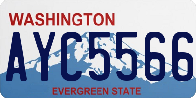 WA license plate AYC5566
