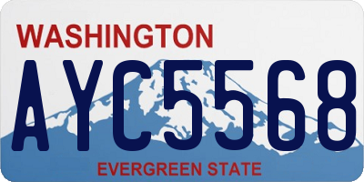 WA license plate AYC5568