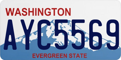WA license plate AYC5569