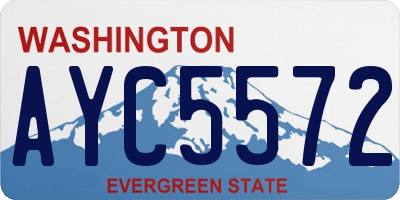 WA license plate AYC5572