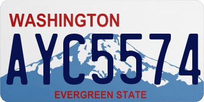 WA license plate AYC5574
