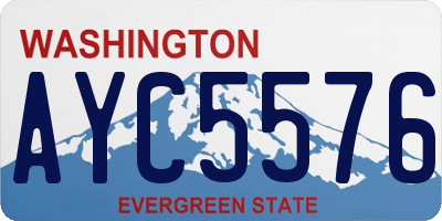 WA license plate AYC5576