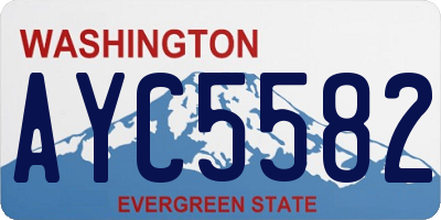 WA license plate AYC5582