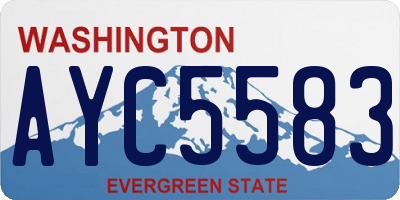 WA license plate AYC5583