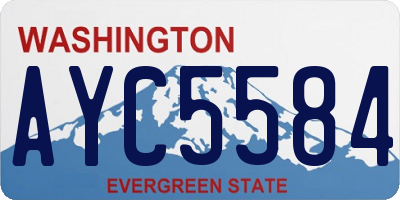 WA license plate AYC5584