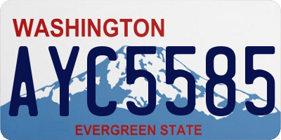 WA license plate AYC5585