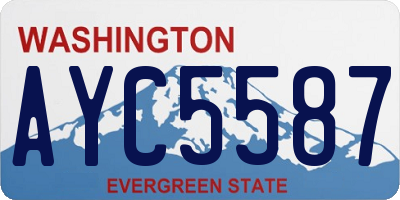 WA license plate AYC5587
