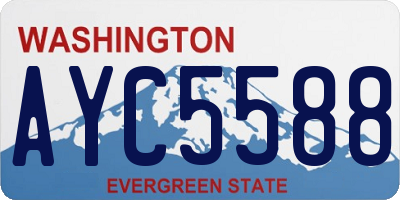 WA license plate AYC5588