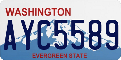 WA license plate AYC5589