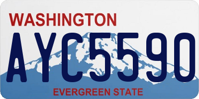 WA license plate AYC5590