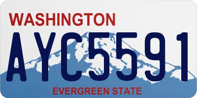 WA license plate AYC5591