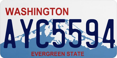 WA license plate AYC5594