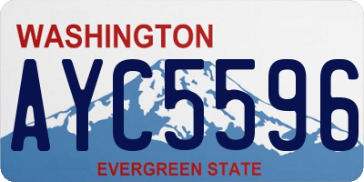 WA license plate AYC5596