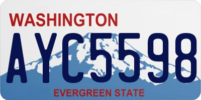 WA license plate AYC5598