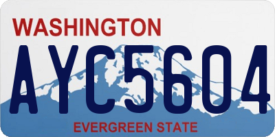 WA license plate AYC5604