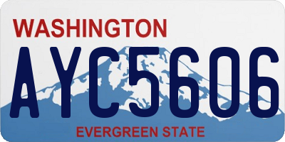 WA license plate AYC5606