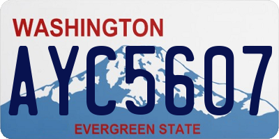 WA license plate AYC5607