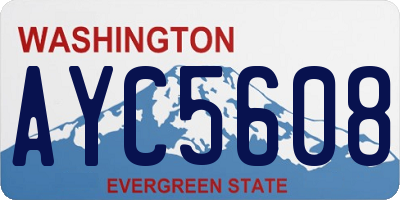 WA license plate AYC5608