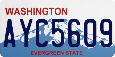 WA license plate AYC5609