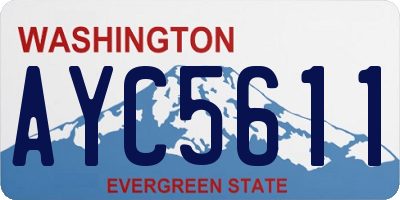 WA license plate AYC5611