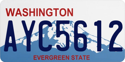 WA license plate AYC5612