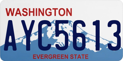 WA license plate AYC5613