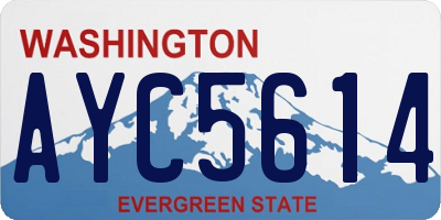 WA license plate AYC5614